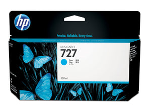 HP B3P19A #727 130-ml Cyan Ink Cartridge 