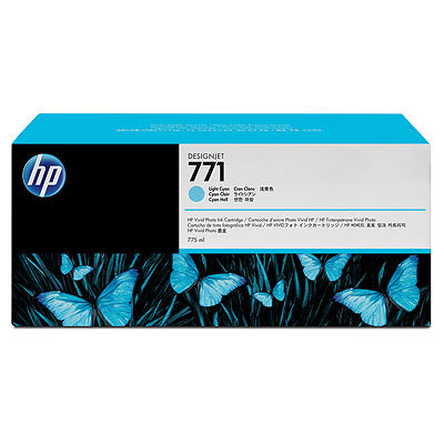 HP B6Y20A #771A 775ml LT Cyan Ink Cartridge