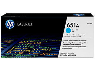 HP CE341A #651 Cyan Toner For Color Laserjet Mfp 775